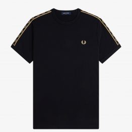 Ringer-T-Shirt mit kontrastierendem Sportband m4613-90A